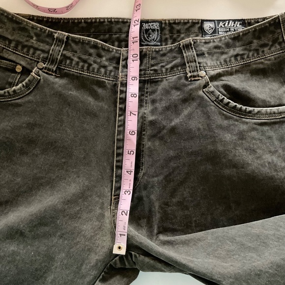 KUHL Ryder Vintage Patina Dye Pants Mens Sz 34x32 Black Outdoor Heavy Weight - Picture 12 of 14